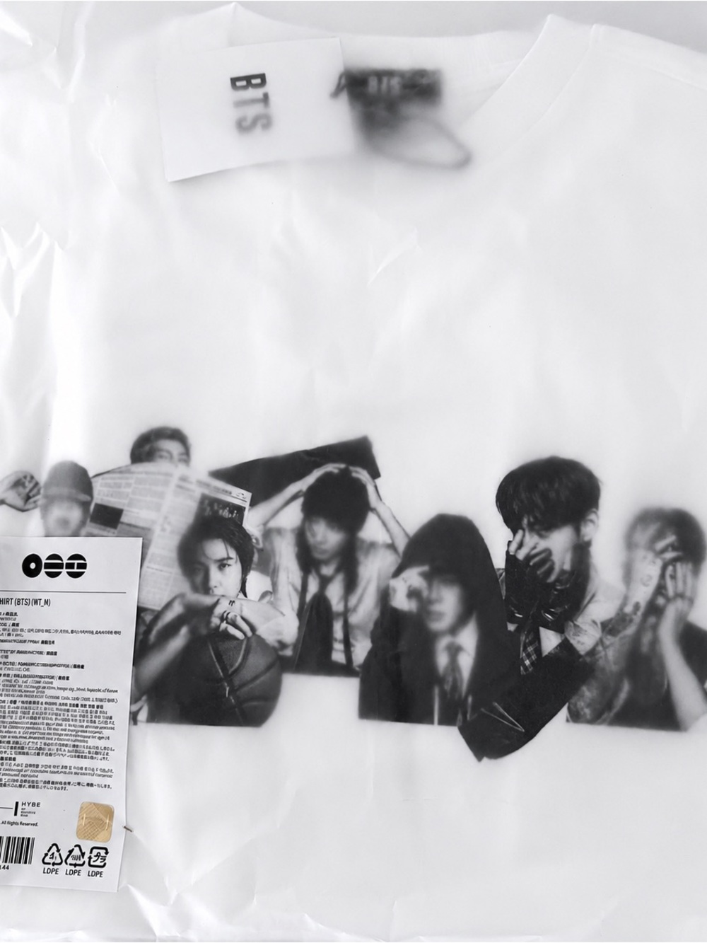 Official ARIRANG BTS S/S Graphic T-Shirt – HYBE / BIGHIT MUSIC – White – Size M